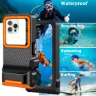 Tech-Protect IPX8 Pro Vízálló Telefontok 4.7-6.9" - Fekete-Narancs