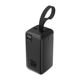   Wozinsky Power Bank 50000mAh 30W - 2xUSB-A + USB-C - Zseblámpával - Fekete