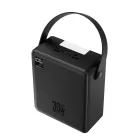 Wozinsky Power Bank 100000mAh 30W - 4xUSB-A + 1xUSB-C - Zseblámpával - Fekete