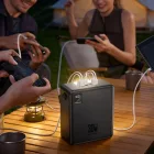 Wozinsky Power Bank 100000mAh 30W - 4xUSB-A + 1xUSB-C - Zseblámpával - Fekete