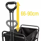 Wozinsky WZP-80 Összecsukható Strand, Túra, Kerti Kocsi - 80 kg - Fekete