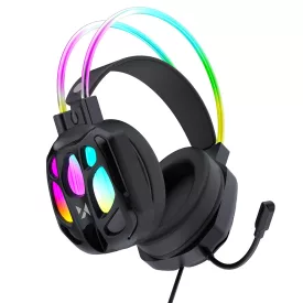   Wozinsky WSG-1118 Vezetékes Gaming Fejhallgató Mikrofonnal és RGB Háttérvilágítással - Fekete