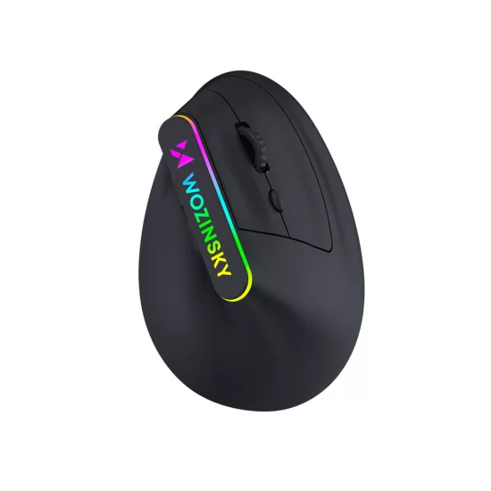 Wozinsky WMG-1164 Vezeték Nélküli Vertikális Ergonómikus Gaming Egér - 3600 DPI + RGB - Fekete