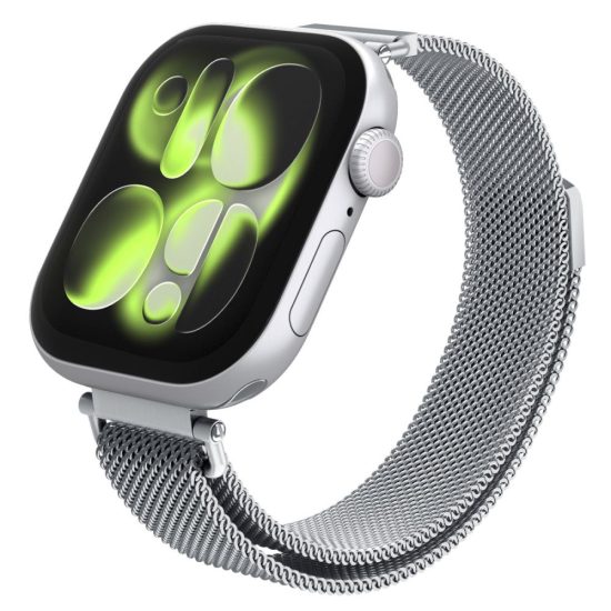 Apple Watch (40/41/42mm) Óraszíj - Spigen WBM4 Modern Fit - Ezüst