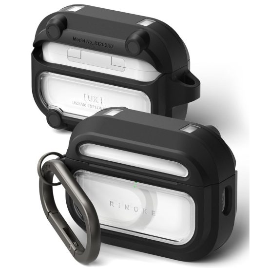 AirPods Pro 3 Tok - Ringke UX Magnetic - Átlátszó-Fekete