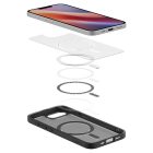 iPhone 17e / 16e Tok - Spigen Crystal Hybrid MagSafe - Áttetsző-Fekete