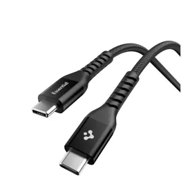 Spigen Essential USB-C - USB-C Kábel - 1m 100W - Fekete