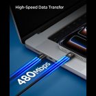 Spigen Essential USB-C - USB-C Kábel - 1m 100W - Fekete