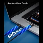 Spigen Essential USB-C - USB-C Kábel - 1m 100W - Fekete