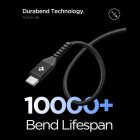 Spigen Essential USB-C - USB-C Kábel - 1m 100W - Fekete