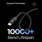 Spigen Essential USB-C - USB-C Kábel - 1m 100W - Fekete