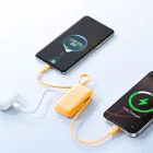 Joyroom JR-PR2L Power Bank - 10000mAh 35W - Beépített USB-C és Lightning Kábel - Narancs