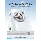 Joyroom JR-PR2 CCC Power Bank - 10000mAh 35W - Beépített 2x USB-C Kábel - Narancs