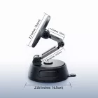 Joyroom JR-ZS510 Mágneses Autós Tartó Tapadókoronggal - Fekete