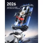 Joyroom JR-ZS526 Kerékpáros / Motorkerékpáros Tartó Napellenzővel - Fekete
