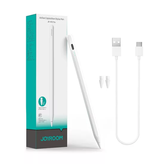 Joyroom JR-X9S Pro Aktív Érintőceruza 2 Cserélhető Heggyel - Fehér