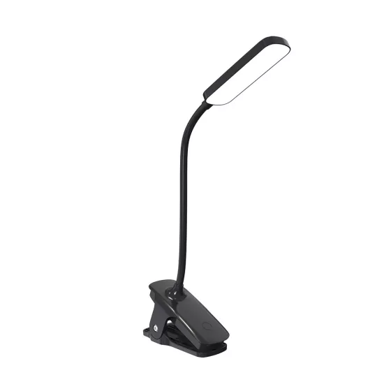 Wozinsky Mini LED Olvasólámpa Csipesszel és USB-C Kábellel 80 cm - Fekete