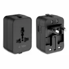 Tech-Protect TA300 EU / UK / AU Utazó Adapter - Fekete