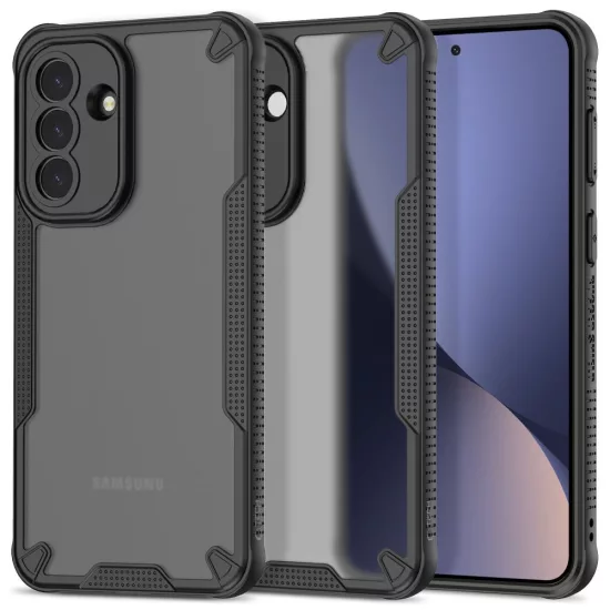 Samsung Galaxy A37 5G Tok - Tech-Protect Rugged Shield - Áttetsző-Fekete