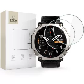   Amazfit T-Rex Ultra 2 Kijelzővédő Fólia - Tech-Protect Glass Flex+ Hybrid Glass x 2 db