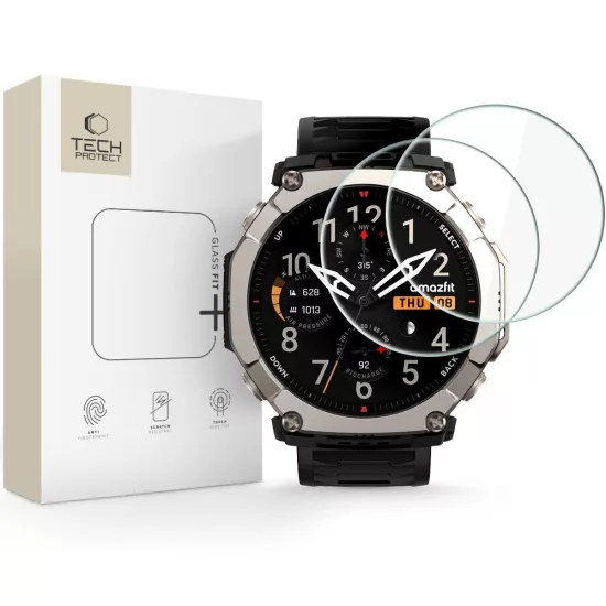 Amazfit T-Rex Ultra 2 Kijelzővédő Fólia - Tech-Protect Glass Flex+ Hybrid Glass x 2 db