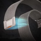 Apple Watch (44/45/46/49mm) Óraszíj - Tech-Protect Milano Vanguard - Titán