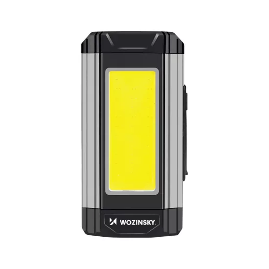 Wozinsky Újratölthető Munkalámpa - 1500 lm IPX6 - Powerbank Funkcióval - Szürke