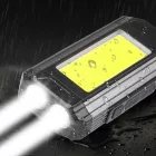 Wozinsky Újratölthető Munkalámpa - 1500 lm IPX6 - Powerbank Funkcióval - Szürke