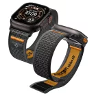Apple Watch (44/45/46/49mm) Óraszíj - Spigen Athlex Air 2 - Fekete-Narancs