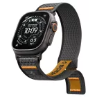 Apple Watch (44/45/46/49mm) Óraszíj - Spigen Athlex Air 2 - Fekete-Narancs