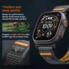 Apple Watch (44/45/46/49mm) Óraszíj - Spigen Athlex Air 2 - Fekete-Narancs