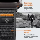 Apple Watch (44/45/46/49mm) Óraszíj - Spigen Athlex Air 2 - Fekete-Narancs