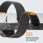 Apple Watch (44/45/46/49mm) Óraszíj - Spigen Athlex Air 2 - Fekete-Narancs