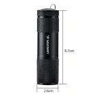 Wozinsky UV Elemlámpa - 3xAAA IP65 - Fekete