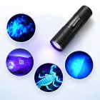 Wozinsky UV Elemlámpa - 3xAAA IP65 - Fekete