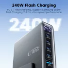 Tech-Protect DC240W-GaN Töltőállomás 240W - 4x USB-C + 2x USB-A - Fekete