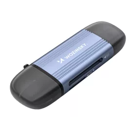   Wozinsky WCR-5G SD / microSD Kártyaolvasó - USB-A 3.0 / USB-C 3.0 - Alumínium - Szürke