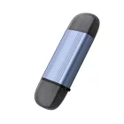 Wozinsky WCR-5G SD / microSD Kártyaolvasó - USB-A 3.0 / USB-C 3.0 - Alumínium - Szürke