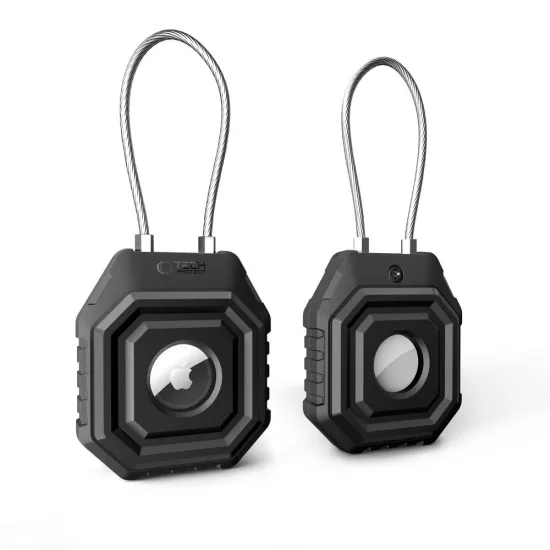 Apple AirTag 1 / 2 Tok - Tech-Protect Kevlar Seal - Fekete