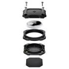 Apple AirTag 1 / 2 Tok - Spigen Tough Armor - Fekete x 4 db