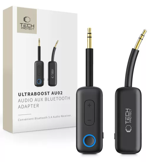 Tech-Protect Ultraboost AU02 Bluetooth 5.4 Audio Transmitter & Receiver - Fekete