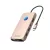 Orico XCR X1 12in1 RGB USB-C HUB - 2x USB-A 3.1 / 1x USB-A 2.0 / 1x USB-C PD 100W / 1x USB-C 3.1 / 2x HDMI 2.0 4K 60Hz / 1x VGA 1080p / 1x microSD/SD 3.0 / 1x RJ Gigabit Ethernet / 1x Audio CTIA 3.5mm - Rózsaarany