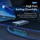 Orico XCR X1 12in1 RGB USB-C HUB - 2x USB-A 3.1 / 1x USB-A 2.0 / 1x USB-C PD 100W / 1x USB-C 3.1 / 2x HDMI 2.0 4K 60Hz / 1x VGA 1080p / 1x microSD/SD 3.0 / 1x RJ Gigabit Ethernet / 1x Audio CTIA 3.5mm - Rózsaarany