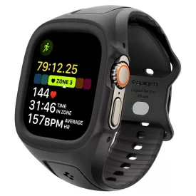   Apple Watch Ultra (49mm) Tok és Szíj - Spigen Liquid Air Pro - Fekete