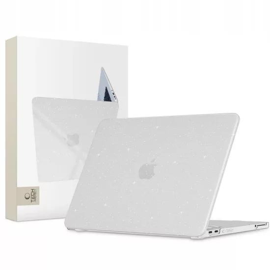 MacBook Neo 13" 2026 Tok - Tech-Protect SmartShell - Átlátszó-Csillogó