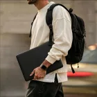 MacBook Pro 14" M1-M5 (2021-2026) Tok - Tech-Protect Softshell - Áttetsző-Fekete