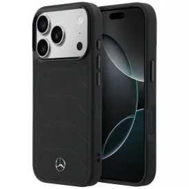   iPhone 17 Pro Tok - Mercedes Leather Mesh Bow Line MagSafe - Fekete