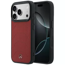   iPhone 17 Pro Max Tok - Mercedes Leather Mesh Bow Line MagSafe - Piros
