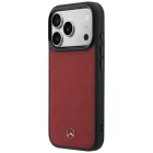 iPhone 17 Pro Max Tok - Mercedes Leather Mesh Bow Line MagSafe - Piros
