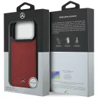 iPhone 17 Pro Max Tok - Mercedes Leather Mesh Bow Line MagSafe - Piros